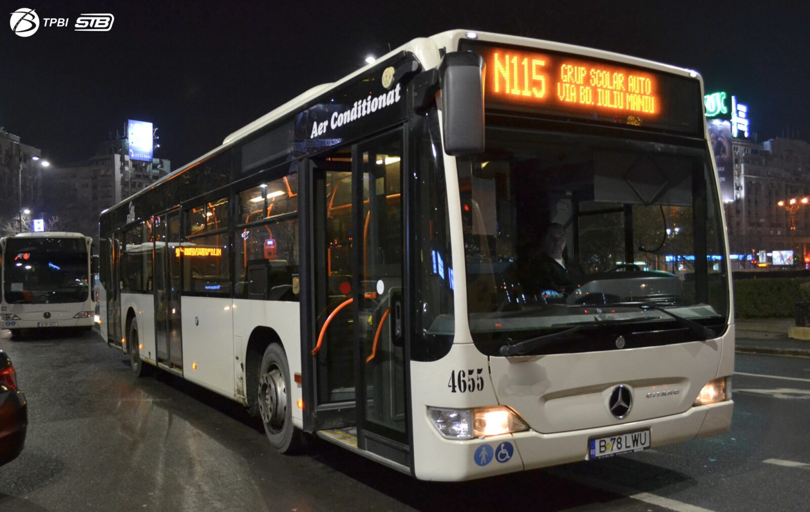 Traseu scurtat pentru linia N115, timp de patru nopți. Foto: TPBI