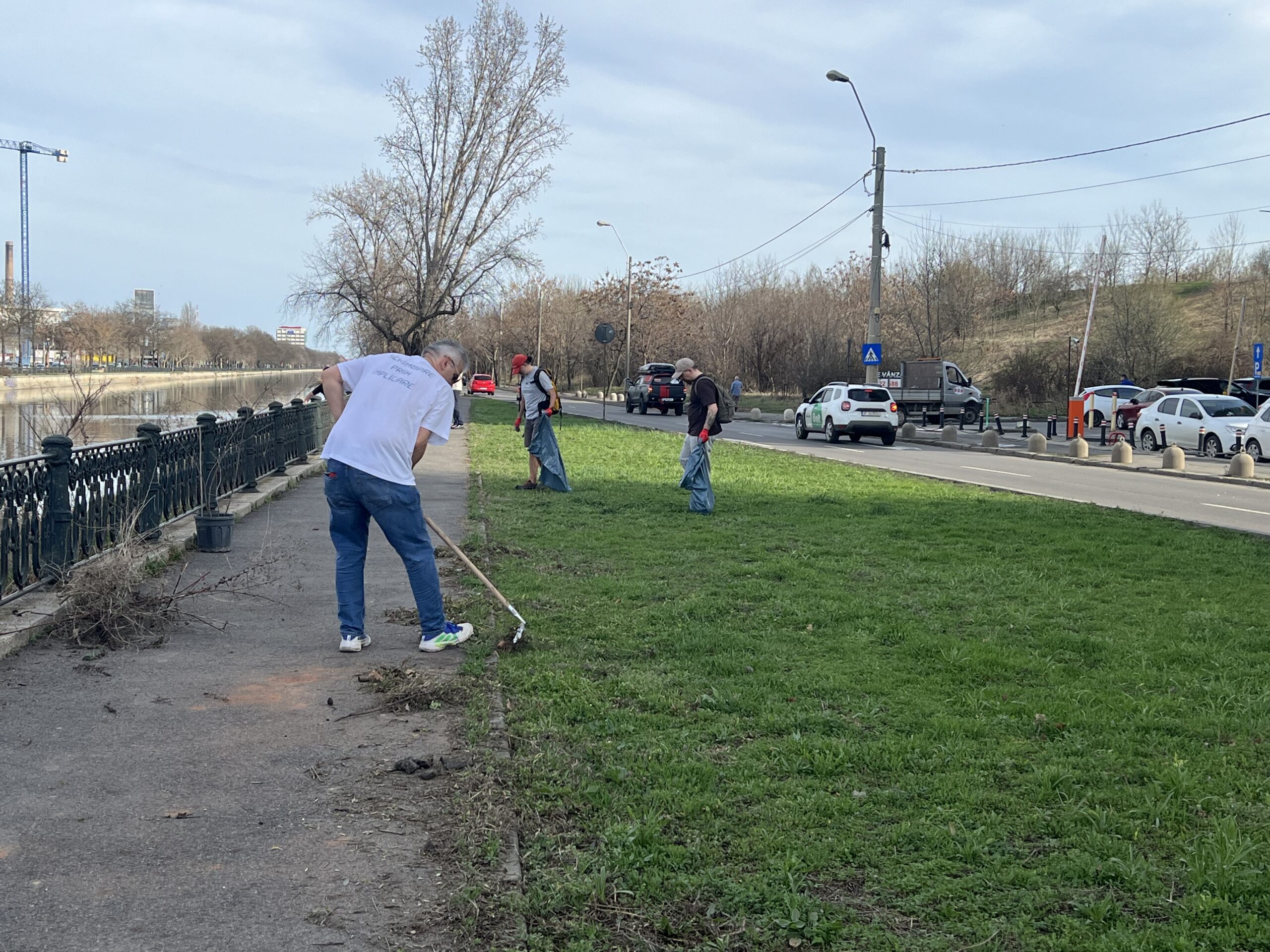 trafic, revelion, Dâmbovița, râul, ecologizarea, voluntari, oameni