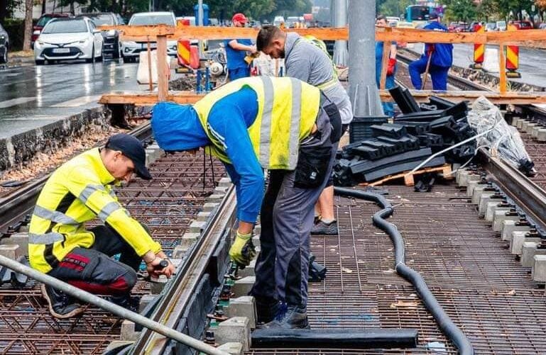 Linia de tramvai de pe Bulevardul Expoziţiei intră în reabilitare. Foto: FB/ Nicuşor Dan