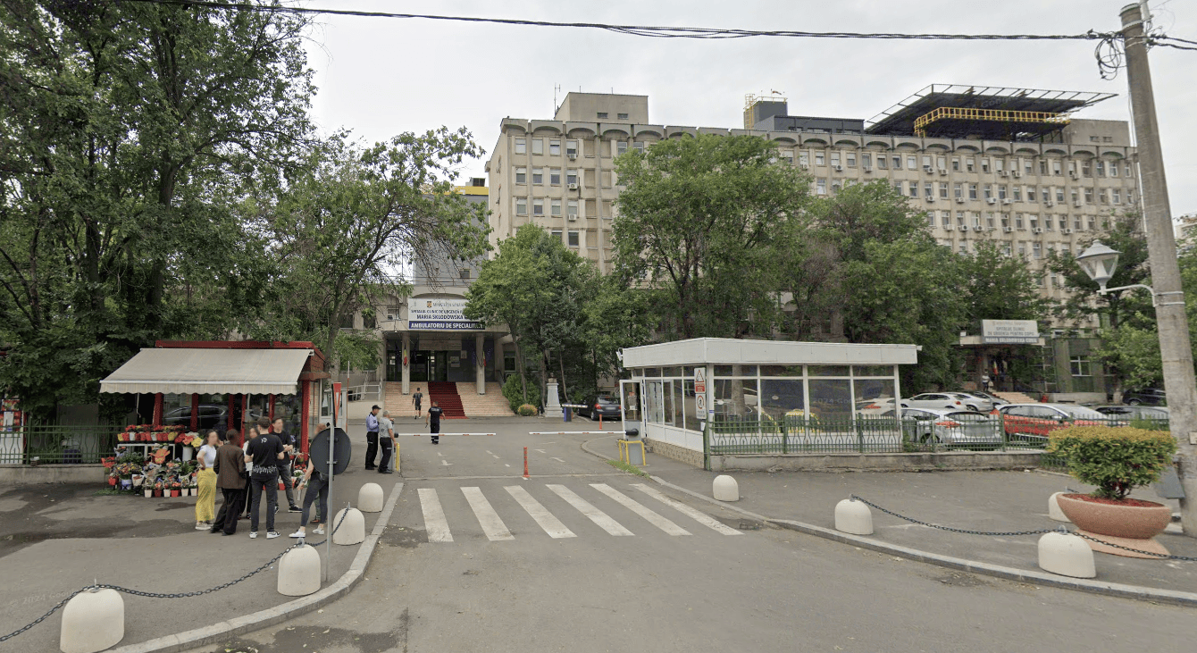 Gardul spitalului Marie Curie, renovat cu 1,7 milioane de euro. FOTO: Google Street View