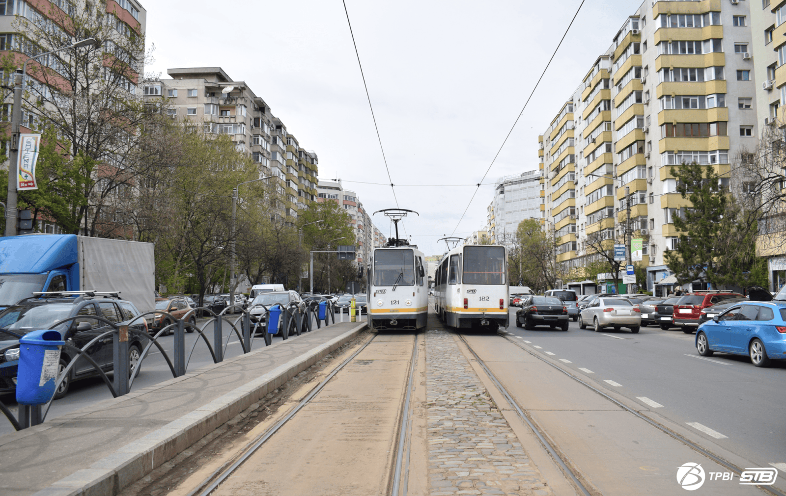 Traseul liniei de tramvai 40 se scurtează până la stația Faur, de săptămâna viitoare. FOTO: TPBI