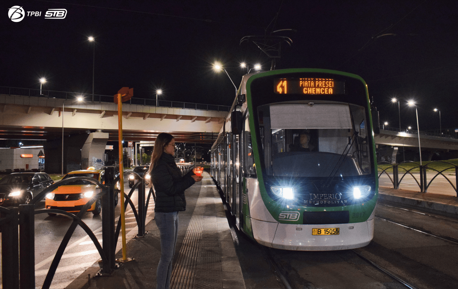 Tramvaiele liniei 41 vor circula până în jurul orei 3:00, în Noaptea de Înviere. FOTO: TPBI