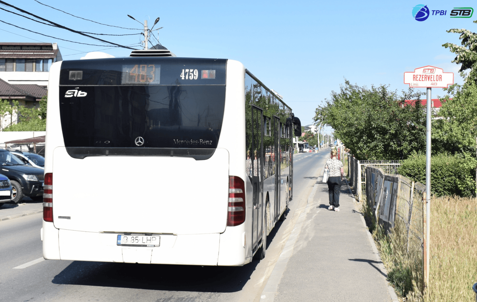 Linia de autobuz 483 deviată de pe Strada Rezervelor până pe 4 mai. FOTO: TPBI