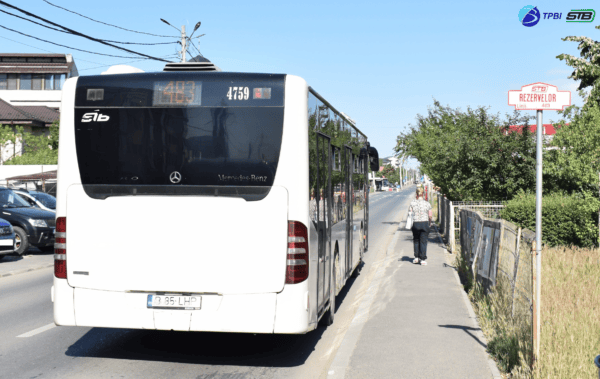 Linia de autobuz 483 deviată de pe Strada Rezervelor până pe 4 mai. FOTO: TPBI