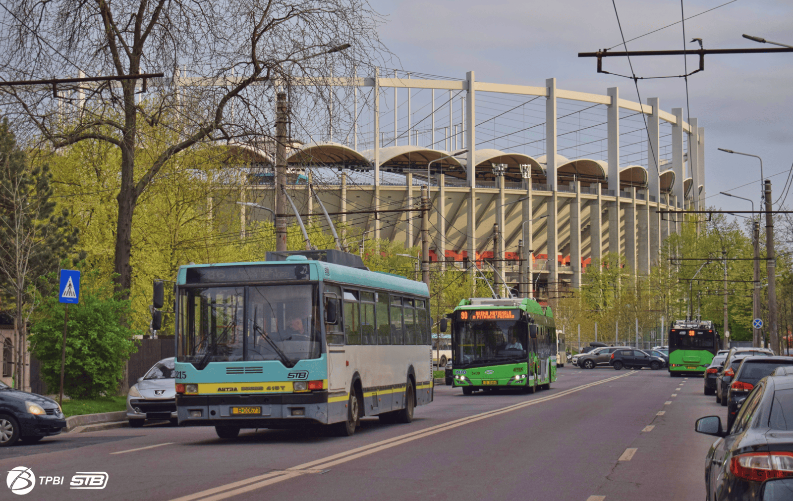 Patru linii STB nu mai întorc la „Arena Națională”, duminică 20 aprilie. Are loc meciul de fotbal FCSB și CFR Cluj. FOTO: TPBI