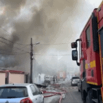 Incendiu la o casă din zona Titan. FOTO: captură clip ISU B-IF