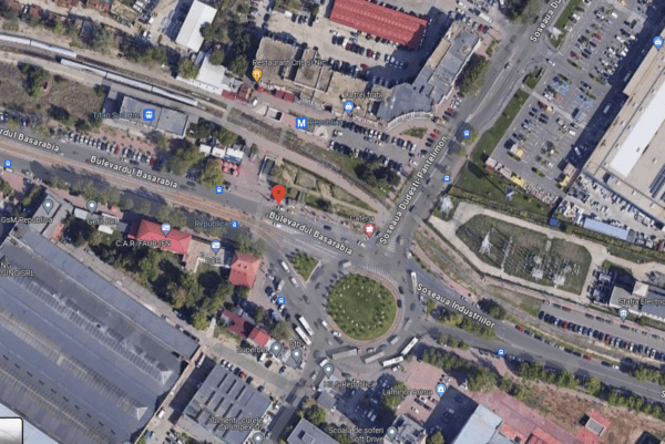 Piaţa Republica, transformată în parcare cu opt etaje. Foto: Google Maps
