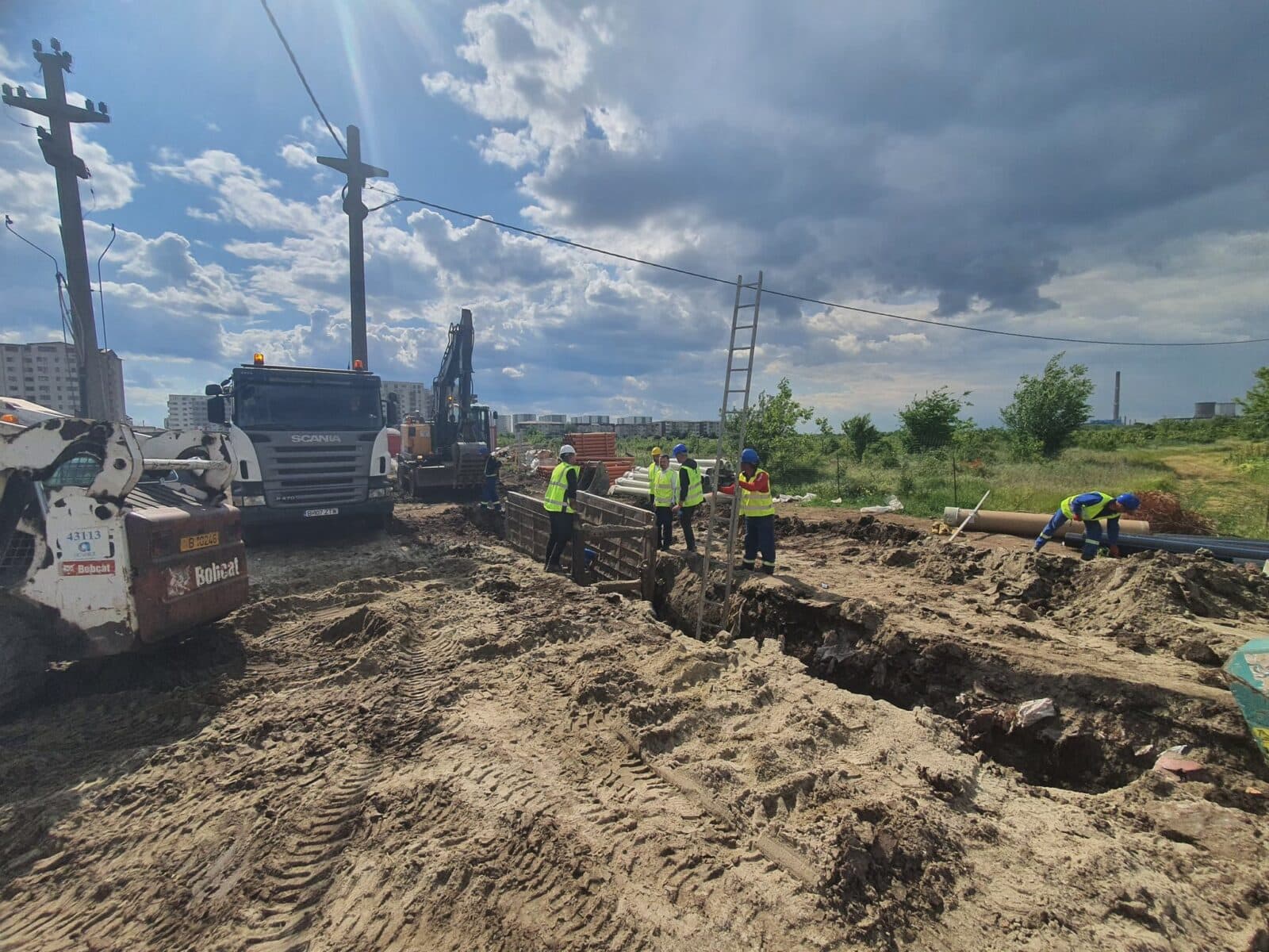 Stadiul lucrărilor de supralărgire a Prelungirii Ghencea, între Cartierul Latin şi Pasajul Domneşti. Foto: FB/ Ionel Scrioșteanu