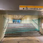 S-a închis accesul C al stației de metrou Ștefan cel Mare, de pe Magistrala 1. Se fac lucrări la treptele de acces. FOTO: puterea.ro