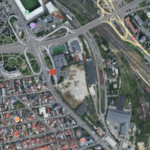 Blocuri-turn urmează să fie construite lângă Colegiul Dinicu Golescu. FOTO: Google Satellite View