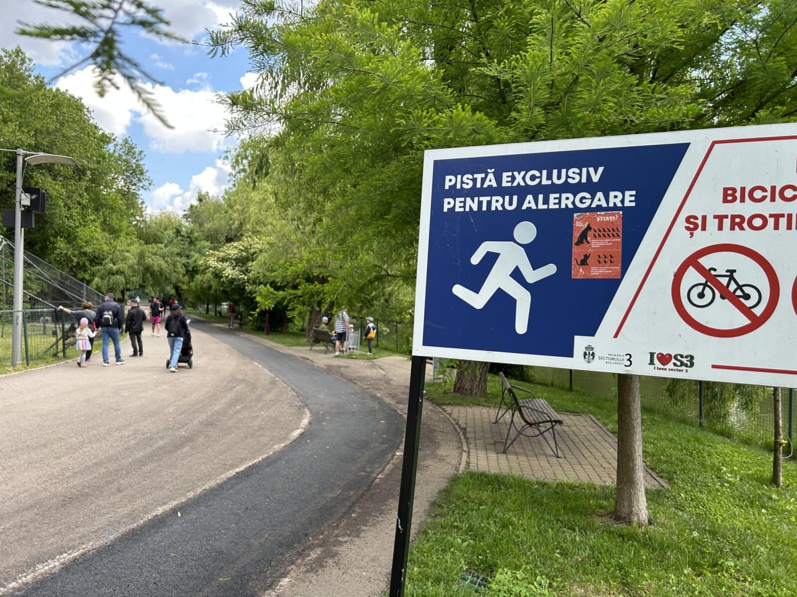 Pista de alergare din Parcul IOR a fost asfaltată. Foto: Cătălin Anghel-Dimache