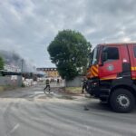 Incendiu la un service auto