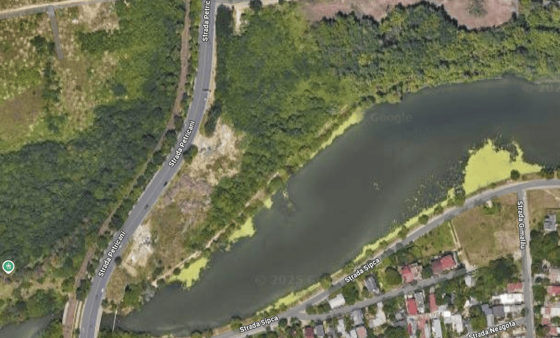 Primăria Sector 2 vrea bază multifuncţională pe malul lacului Plumbuita. FOTO: Google Satellite View