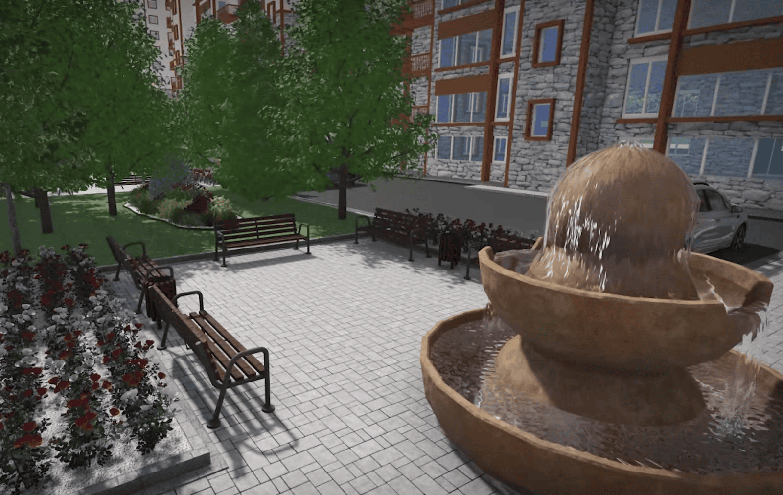 Randare 3D cu o parte din Parcul Şinei. FOTO: FB / Primăria Sectorului 5