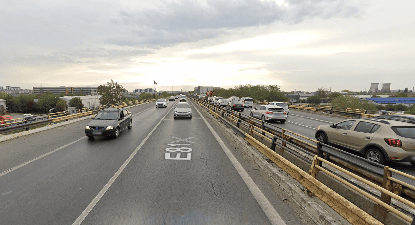 Reparaţiile pasajului A1 de peste DNCB, făcute de firma Maristar. FOTO: Google Street View