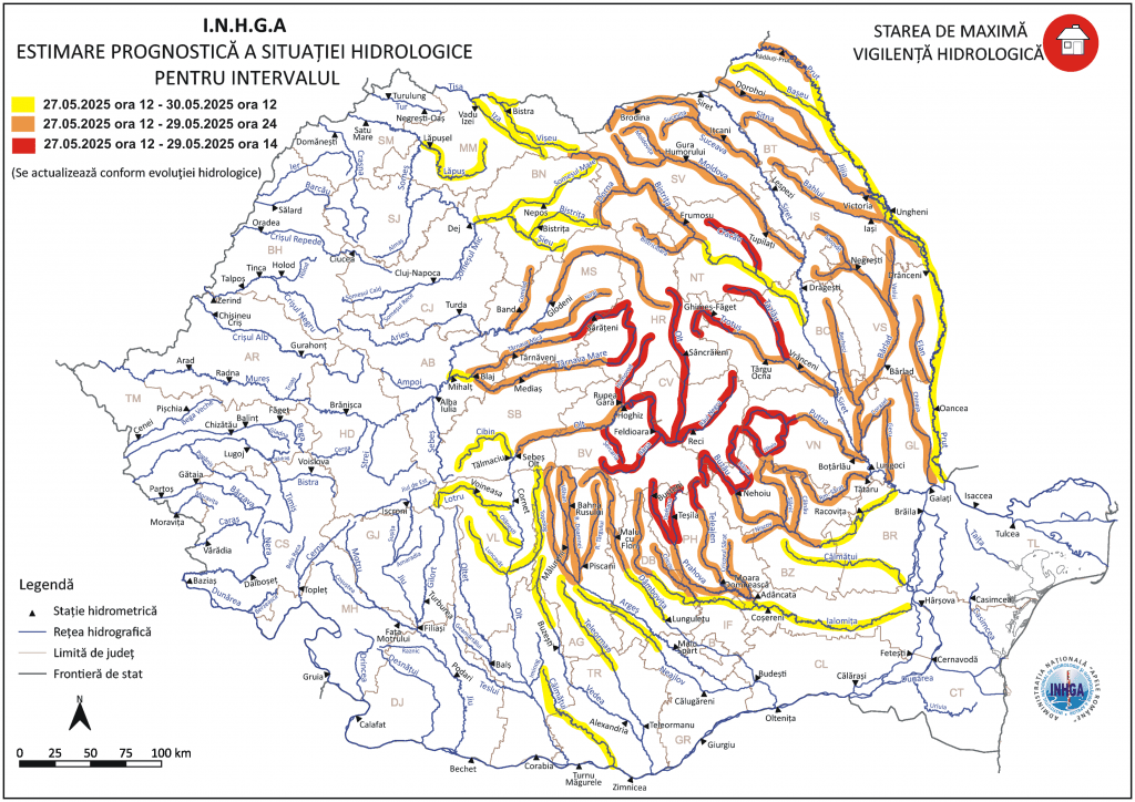 pericol de inundații în Ilfov