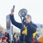 protest al susținătorilor lui George Simion