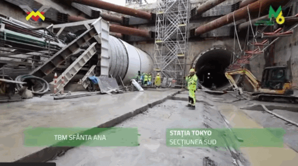 Al doilea utilaj a început săpăturile pe M6. FOTO: FB / Metrorex