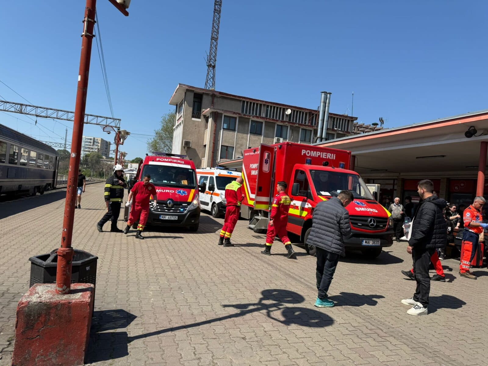 Ciocnire de trenuri în gara Constanța