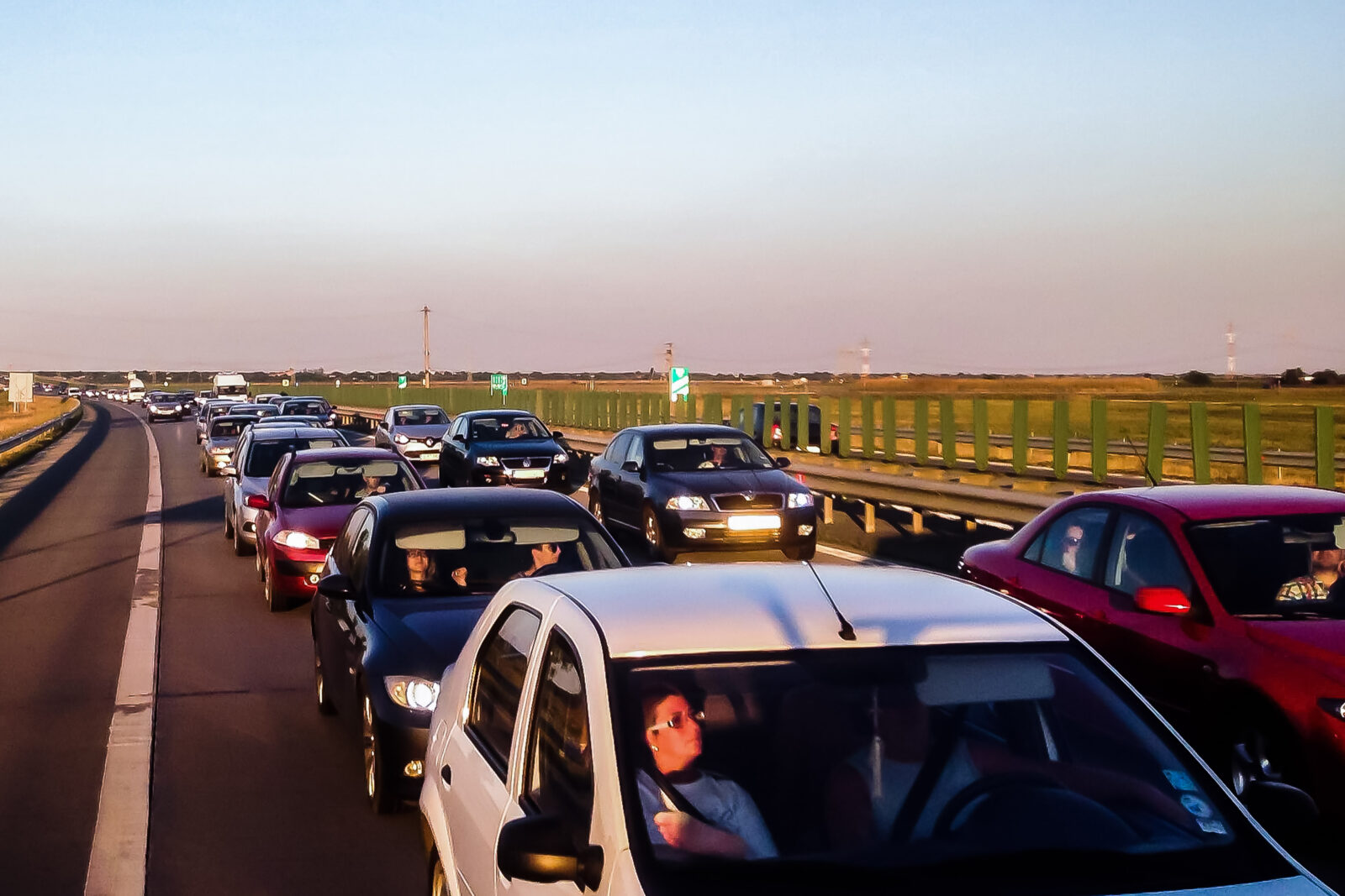 Restricții de circulație pe A2, în zona Fetești, marți | FOTO: Inquam Photos / Alexandru Busca