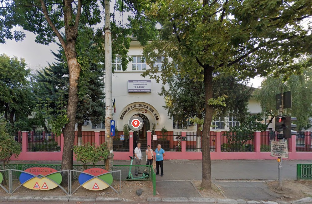 Școala I.G. Duca, încă un an într-o clădire de birouri. Lucrările propriu-zise încă nu au început. Foto: Google Maps