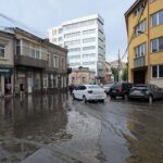 Zona Unirii, inundată după ploaia torențială de miercuri seara