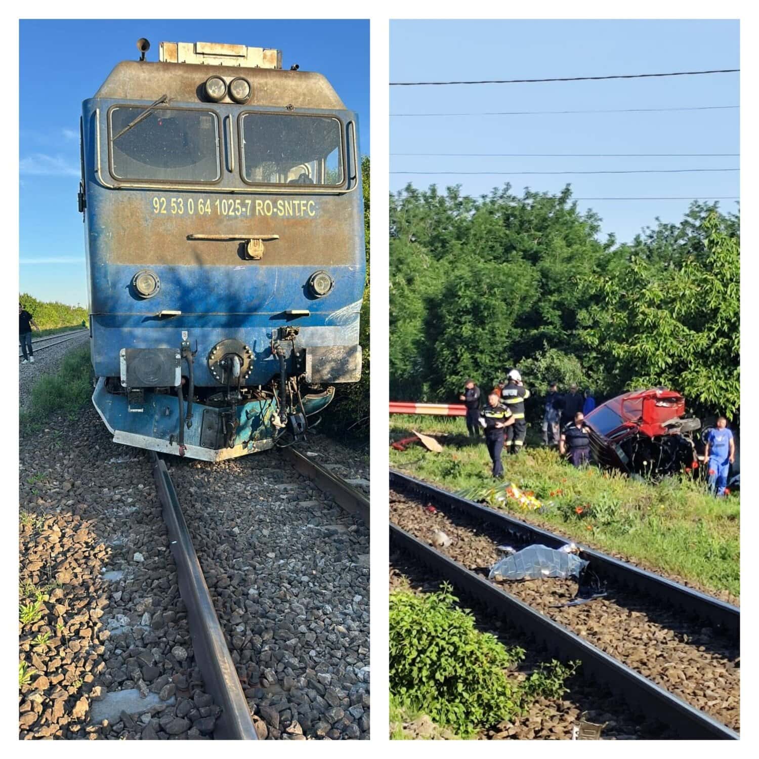 Circulaţia feroviară, blocată între Piteşti şi Bucureşti. FOTO: CFR SA
