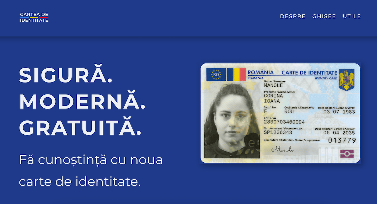 site-ul pentru cartea electronică de identitate