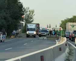 Trafic blocat pe Centura Capitalei