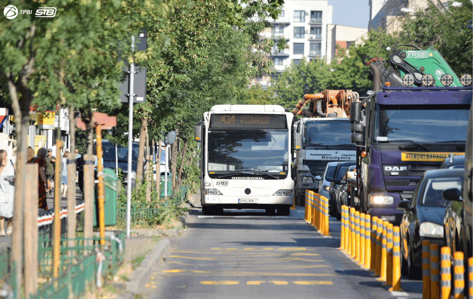 Liniile 434 și 483 vor fi deviate în perioada 22.09-30.10.2025. Se fac lucrări de reabilitare a drumului județean DJ 601A – Chiajna. FOTO: TPBI