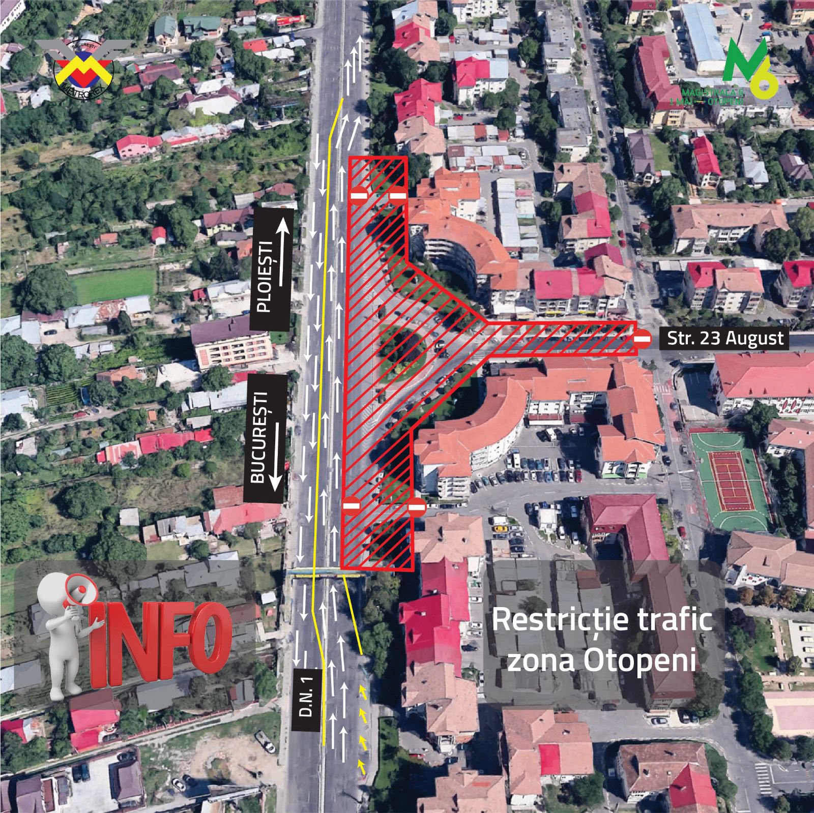Se reconfigurează traficul în Otopeni pentru Magistrala 6