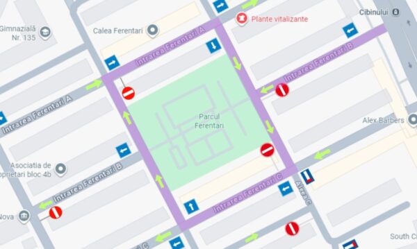 Schimbări circulație în jurul Parcului Ferentari