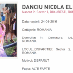 Copil de nouă ani, dispărut în Capitală. Foto: Poliția Română