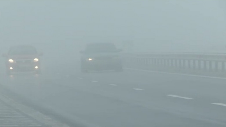 Ceaţă densă pe Autostrada Capitalei şi Autostrada Soarelui. Foto: Arhivă via Digi24