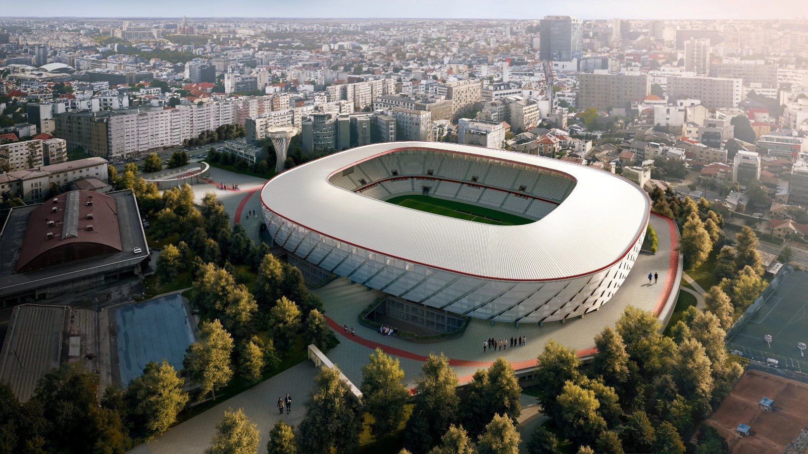 Viitorul stadion Dinamo se va numi „Arena Mircea Lucescu”. Stadionul este în renovare de la începutul lunii ianuarie, 2026. Foto: FB/ CNI