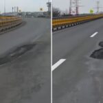 Gropi pe Autostrada Bucureștiului