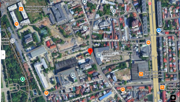 Teren și clădire de pe Calea Șerban Vodă, retrase de la STB pentru a face loc unui hub social. FOTO: Captură Google Maps