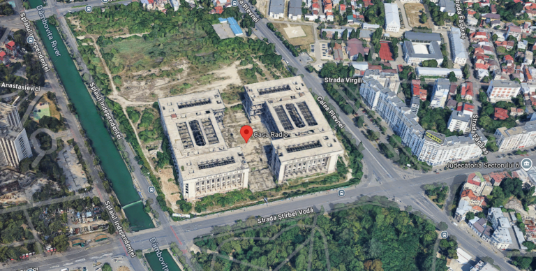 Ruina Casei Radio, propusă în coridorul verde de pe Dâmbovița. OAR București: „Orașul are nevoie de proiecte mature, nu de formule spectaculoase fără valoare urbană”  