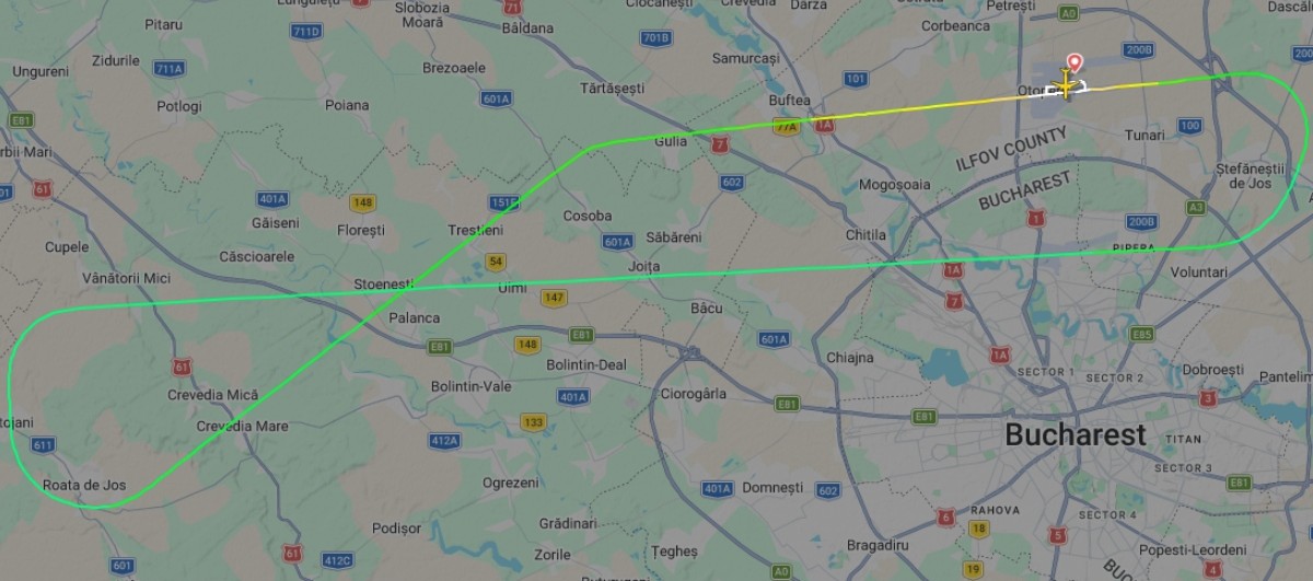 Un avion cu destinația Roma