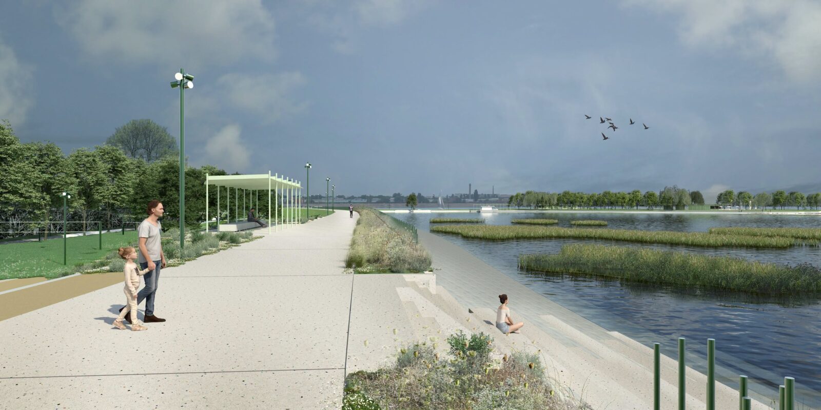 Au început lucrările la Faza a II-a din Parcul Lacul Morii. Promenadă de pe malul nordic este cuprinsă între Șoseaua Virtuții și Chiajna