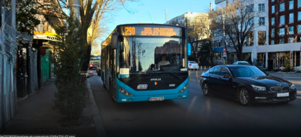 Autobuzele liniei 290 vor circula pe calea de rulare a tramvaielor, pe străzile Barbu Văcărescu, Căpitan Alexandru Șerbănescu și pe Bd. Aerogării. TPBI