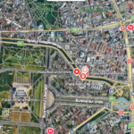 Stația „Piața Națiunile Unite” revine pe amplasamentul inițial, de săptămâna aceasta. FOTO: captuta Google Maps