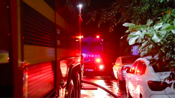 Incendiu, pe Șoseaua Colentina. Șapte persoane au fost evacuate. FOTO: captura ISU