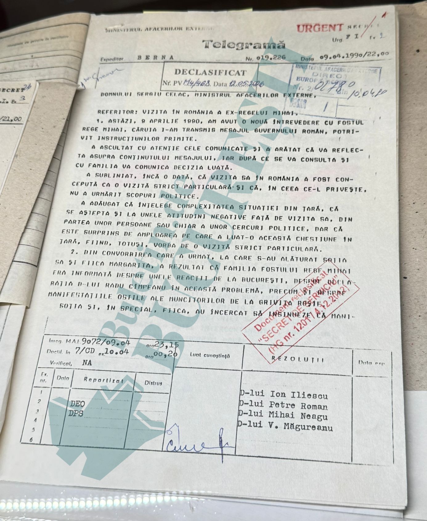 Documentele secrete ale MAE