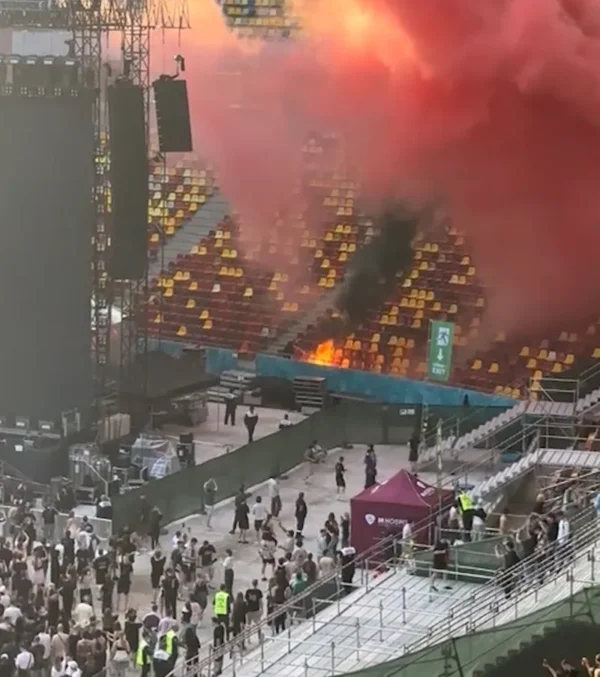 Incendiu la Arena Națională, la concertul lui Max Korzh. FOTO: Golazo.ro