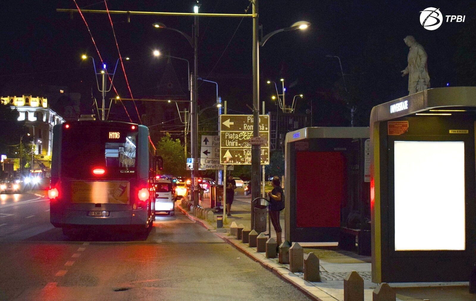 Stația „Râul Doamnei”, pe sensul către Strada Brașov, va fi relocată. FOTO: TPBI