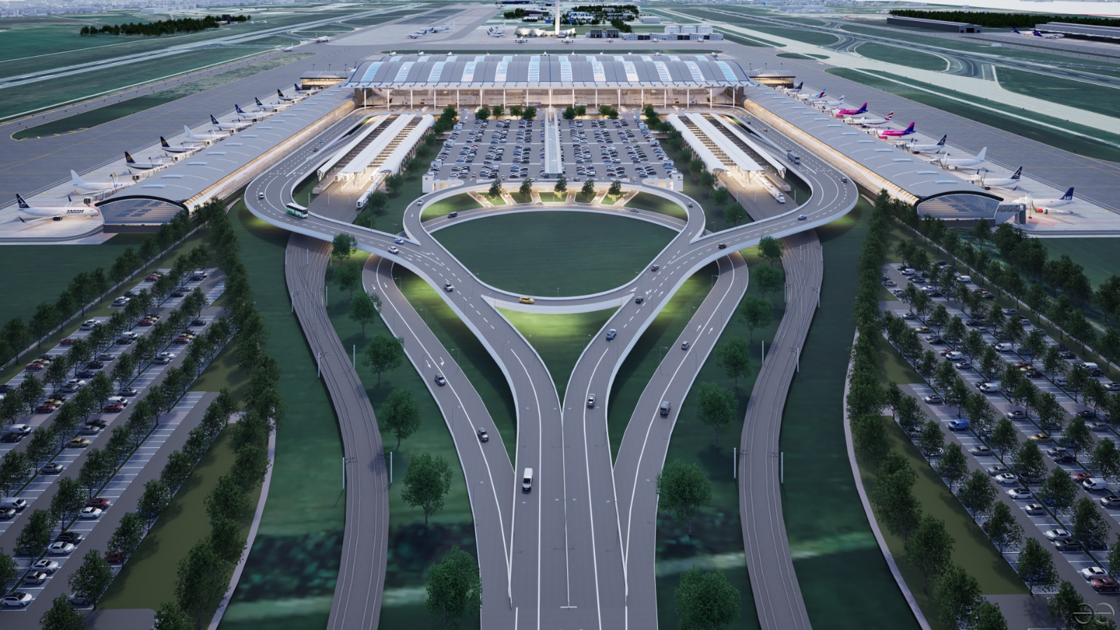 FOTO | Noul terminal al Aeroportului Henri Coandă intră în linie dreaptă. CNAB a semnat contractul pentru proiectare
