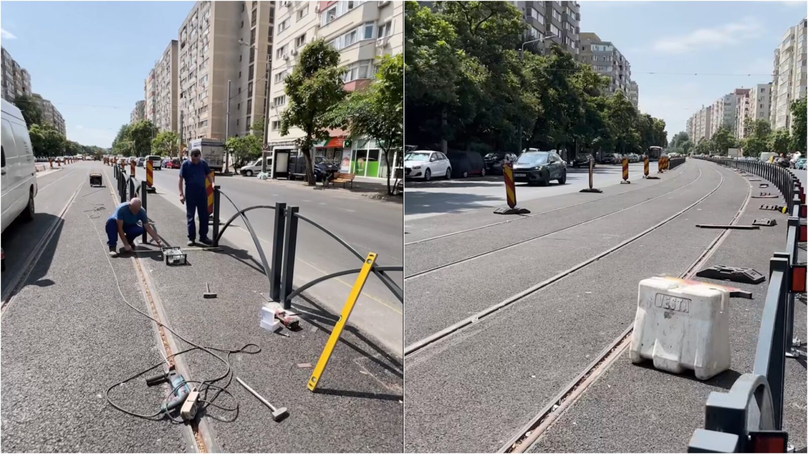 Lucrările la șina de tramvai de pe Bulevardul Chișinău au ajuns la ultimii 50 de metri. Cât mai durează șantierul