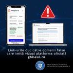 Campania frauduloasă prin SMS. Infractorii folosesc platforma ghiseul.ro | DNSC. FOTO: DNSC