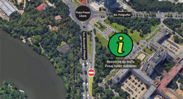 Restricție de trafic Pasajul Piața Presei Libere